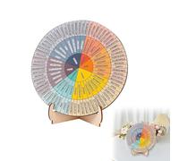 Cloudlink Feelings Wheel Wooden Emotions Wheel with Stand Positivity Flip Chart Mental Health Gifts for Women Men Home Office Decor