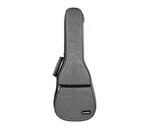 CloudMusic Concert Ukulele Case Backpack bag with Adjustable Shoulder Straps and Carry Handle 10mm Padding 63cm x 21cm Plain Gray Design