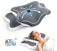 CloudNook Memory Foam Pillow for All Sleepers, Orthopedic Neck Support Pillow for Neck and Shoulder Pain Relief (Grey)
