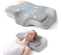 CloudNook Memory Foam Pillow for Neck Pain Relief, Ergonomic Cervical Neck Pillow, Orthopedic Contour Bed Pillows for Side, Back & Stomach Sleepers with Breathable Cooling Cover