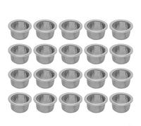 Cloudpower 20Pcs Metal Screen Filters, 304 Stainless Steel Bowl Mesh Gauzes Filter 16mm Mesh Bowl Screens Reusable Metal Wire Mesh Filter for Household, Industrial, Laboratory