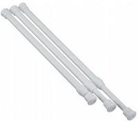 Cloudpower Extendable Curtain Rod Telescopic Curtain Pole Spring Loaded White Tension Curtain Rail Pole Adjustable Voile Rod for Bathroom Kitchen Wardrobe(60-110cm)