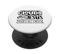 Clouds And Jesus Meteorologist Weather Forecaster PopSockets Adhesive PopGrip