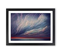 Clouds At Sunset Vol.2 Framed Print | A2 Black Framed Wall Art | Ready to Hang | Modern Landscape Picture | Living Room Bedroom Lounge Office