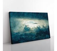 Clouds In The Sky Vol.2 Painting Modern Art Canvas Wall Art Print Ready to Hang, Framed Picture for Living Room Bedroom Home Office Décor, 76x50 cm (30x20 Inch)