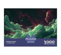 Clouds Night Sky Woman Profile 1000 Piece Jigsaw Puzzle Paper Jigsaw Puzzle for Adults Relax Decor Gift 70x50cm/1000pcs