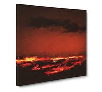 Clouds on Fire Canvas Print | Gallery Wrapped 30mm Frame Wall Art | 14x14 inches | Ready to Hang | Modern Picture | Living Room Bedroom Lounge Office