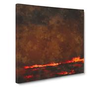 Clouds on Fire Canvas Print | Gallery Wrapped 30mm Frame Wall Art | 14x14 inches | Ready to Hang | Modern Picture | Living Room Bedroom Lounge Office