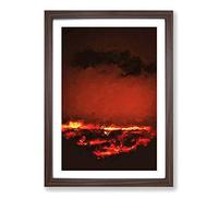 Clouds on Fire Framed Print | A2 Walnut Framed Wall Art | Ready to Hang | Modern Landscape Picture | Living Room Bedroom Lounge Office