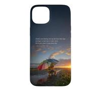 Clouds on the Evening Sky - Art depicting Gentle and Hope on a rainy day Case for iPhone 15 Plus