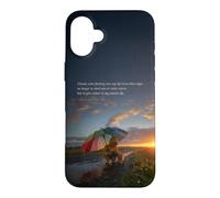 Clouds on the Evening Sky - Art depicting Gentle and Hope on a rainy day Case for iPhone 16 Plus