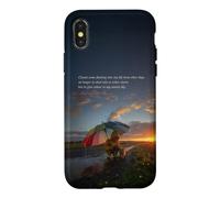 Clouds on the Evening Sky - Art depicting Gentle and Hope on a rainy day Case for iPhone X/XS