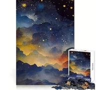 Clouds Stars Space Collage 1000 Piece Jigsaw Puzzles for Adults Teenagers Home Play Fine Thick Home Fun Wall Art (38x52cm)