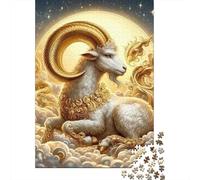 Clouds1000 Piece Thick Cardboard Golden Ram Jigsaw Puzzle Set Adult Couple Partners Fun Challenging Game Mind Relaxation Home Activity 38x26cm/1000pcs