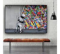 CloudShang Graffiti Art Poster Rene Magritte & Banksy Painting Son of Man Prints Pop Street Wall Living Room corridor Decor K06151