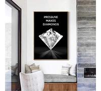 CloudShang HD Print Pressure Makes Diamonds Poster Motivational Quote Wall Art Become Inspirational Painting Living Room Office Home Cuadros Decor K07078