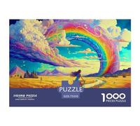 cloudssstore Rainbow Spirit 1000 Pieces Thickened Wooden Puzzle for Adults Funny 1000 Pieces Stress Relief Decor Educational Toy Intellectual Play Relaxation Intelligence