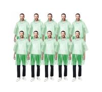 CloudTen Compact and Disposable Rain Ponchos for Adults (Green (10 Packs))