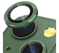 CloudValley Camera Lens Protector Designed for iPhone 13/13 Mini, Tempered Glass Protective Film, Aluminum Alloy Camera Lens Cover, Green