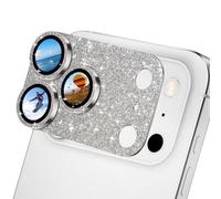 CloudValley Camera Lens Protector for iPhone 17 Pro, 1:1 Invisible Perfect Fit, Case Friendly, Flash Design, 9H Tempered Glass, Anti-Glare, Anti-Scratch, Easy to Install, Glitter Grey