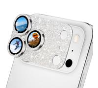 CloudValley Camera Lens Protector for iPhone 17 Pro Max, 1:1 Invisible Perfect Fit, Case Friendly, Flash Design, 9H Tempered Glass, Anti-Glare, Anti-Scratch, Easy to Install, Glitter Silver
