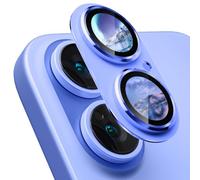 CloudValley for iPhone 16 /iPhone 16 Plus Camera Lens Protector, [AR+AF 98% Transmittance] [Full Coverage] Ultra-HD Tempered Glass Cover, Metal Lens Screen Protective,Ultramarine