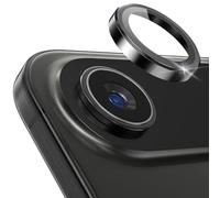 CloudValley for iPhone 17 Air Camera Lens Protector, [1 Second Installaion] Ultra-HD Tempered Glass Cover, [Case-Friendly] Metal Lens Screen Protective Ring, Black