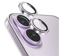 CloudValley for iPhone 17 Camera Lens Protector, [1 Second Installaion] Ultra-HD Tempered Glass Cover, [Case-Friendly] Metal Lens Screen Protective Ring, Lavender