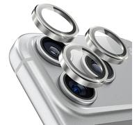 CloudValley for iPhone 17 Pro/iPhone 17 Pro Max Camera Lens Protector, [1 Second Installaion] Ultra-HD Tempered Glass Cover, [Case-Friendly] Metal Lens Screen Protective Ring, Titanium Grey