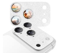 CloudValley for iPhone 17 Pro Max Camera Lens Protector, Glitter Silver | Ultra HD, 1:1 Fit, 9H Tempered Glass, Strong Adsorption, Anti-Glare, Anti-Scratch, Bling Accessories, Case Friendly