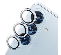 CloudValley for Samsung Galaxy S26 Camera Lens Protector, 9H Tempered Glass + Aluminum Alloy Lens Protective Ring Ultra-HD Tempered Glass Cover, Blue