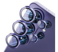 CloudValley for Samsung Galaxy S26 Ultra Camera Lens Protector, 9H Tempered Glass + Aluminum Alloy Lens Protective Ring Ultra-HD Tempered Glass Cover, Purple