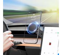 CloudValley Magnetic Phone Holder for Tesla Model Y/3, Foldable Hidden Tesla Phone Mount Fit for iPhone 16/15/14/13/12 seirs, PC Monitor, Compatible with Magsafe Car Mount for Tesla Accessory, Black