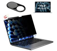 CloudValley Magnetic Privacy Screen for Macbook Air 13.6 & 13 Inch 2022-2025(M2, M3, M4), Easy On/Off Removable Matte Anti Spy Glare Blue Light Filter with Camera Cover