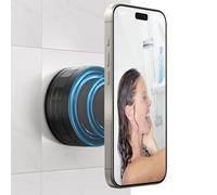 CloudValley Magnetic Suction Cup Phone Holder Removable Mount for Shower Mirror Kitchen, Adjustable Rotating Reusable Stand Compatible with Magnetic for Selfies Tiktok Makeup Videos, Black