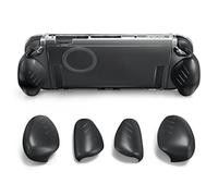 CloudValley Protective Case with Ergonomic Grips for Nintendo Switch 2 (2025) - Interchangeable Handheld Cover (S/M/L) for All Hand Sizes, Dockable, Anti-Scratch & Joy-Con Accessories - Black