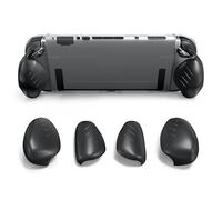 CloudValley Protective Case with Ergonomic Grips for Nintendo Switch 2 (2025) - Interchangeable Handheld Cover (S/M/L) for All Hand Sizes, Anti-Scratch & Joy Con Accessories - Black