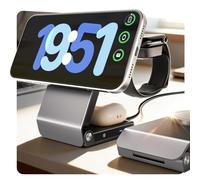 CloudValley Qi2.2 25W Mobile Phone Charging Station for Apple Watch and iPhone, 3-in-1 Wireless Charger with MagSafe, Integrated TEC Cooling, Suitable for iPhone 17/16, AirPods & Apple Watch