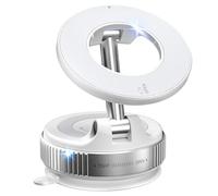 CloudValley Suction Magnetic Phone Holder, [360° Rotating] Adjustable and Foldable Magsafe Car Mount with Suction, Vacuum Magnetic Phone Stand for iPhone 16 15 14 13 12 Pro Max, White