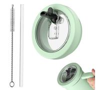 CloudValley Tumbler Flip Straw Lid Replacement for Stanley Quencher 30 oz, Sillicone Spill-Proof Lids, [Detachable & Easy to Clean] Reusable Anti-Leak Cup Cover AccessoriesM,Green