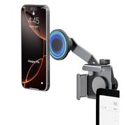 CloudValley Upgrade Phone Mount Car Holder for Tesla Model 3/ Y/Cybertruck, 【Extendable Metal Holder】 Magnetic Model Y Juniper Stand, Compatible with iPhone MagSafe 17/16/15/14/13/12