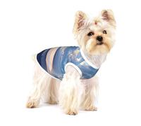 CloudWaveReflection Print Pet Clothes for Small Dogs and Cats - Soft Cotton Dog Pajamas, Cat Outfit, for Chihuahuas, Dachshund Clothes, Puppy Clothes Medium