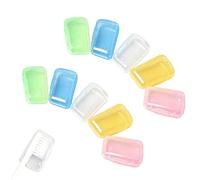 CloudWei SmartSelect 10 Pcs Toothbrush Head Cover, Travel Toothbrush Covers, Portable Toothbrushes Head Cover, Mixed Color Toothbrushes Covers Cap for Home Travel Outdoor Camping Hiking Business Trip