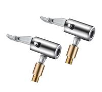 CloudWei SmartSelect 2 Pcs Tire Air Chuck, Metal Lock On Air Chuck Inflator Hose Adapter, No Leakage Tire Inflator, Locking Tires Airs Chucks With Standard Tyre Valve Thread, For Portable Tires Pump