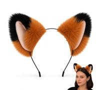 CloudWei SmartSelect Faux Fur Fox Ears Furry Ears Fox Cat Ears Wolf Ears Lion Ears Headband Hair Hoop Hairband Animal Ears Cosplay Costume for Parties Fox Headband Costume Stage Show