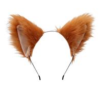 CloudWei SmartSelect Faux Fur Fox Ears Furry Ears Fox Cat Ears Wolf Ears Lion Ears Headband Hair Hoop Hairband Animal Ears Cosplay Costume for Parties Fox Headband Costume Stage Show