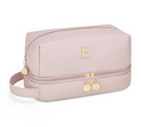 CLOUDWINGS Initial Makeup Bag for Women, Personalized Gift for Women Wife