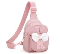 CLOUDWINGS Initial Sling Bags for Girls Kids, Pink, K