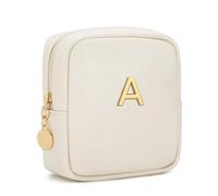 CLOUDWINGS Mini Initial Makeup Bag, Beige, A
