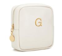 CLOUDWINGS Personalized Birthday Gifts for Women - Initial Makeup Bag Set Travel Toiletry Bag Cosmetic Bags Soft Waterproof PU Leather Makeup Pouch Travel Essentials, Beige, 1pc Beige, G